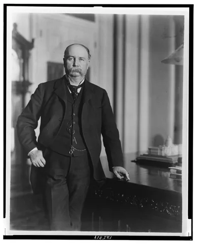 [Garret A. Hobart, three-quarter length portrait, standing, facing…, 1897