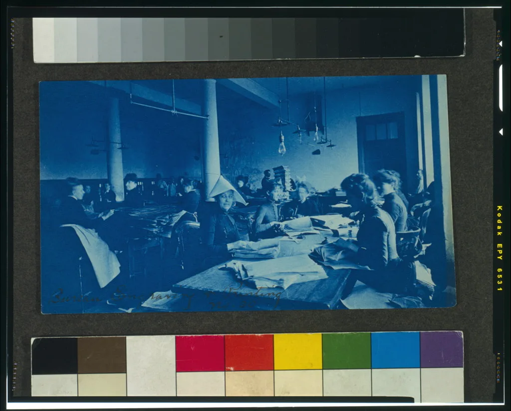 [Women working in Bureau of Engraving and Printing in Washington,…, Washington D.C., 1889