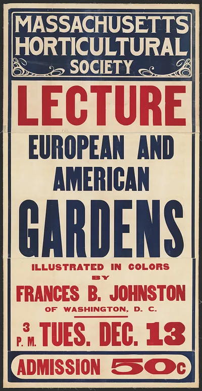 Photograph from 1927: Lecture, European and American Gardens…