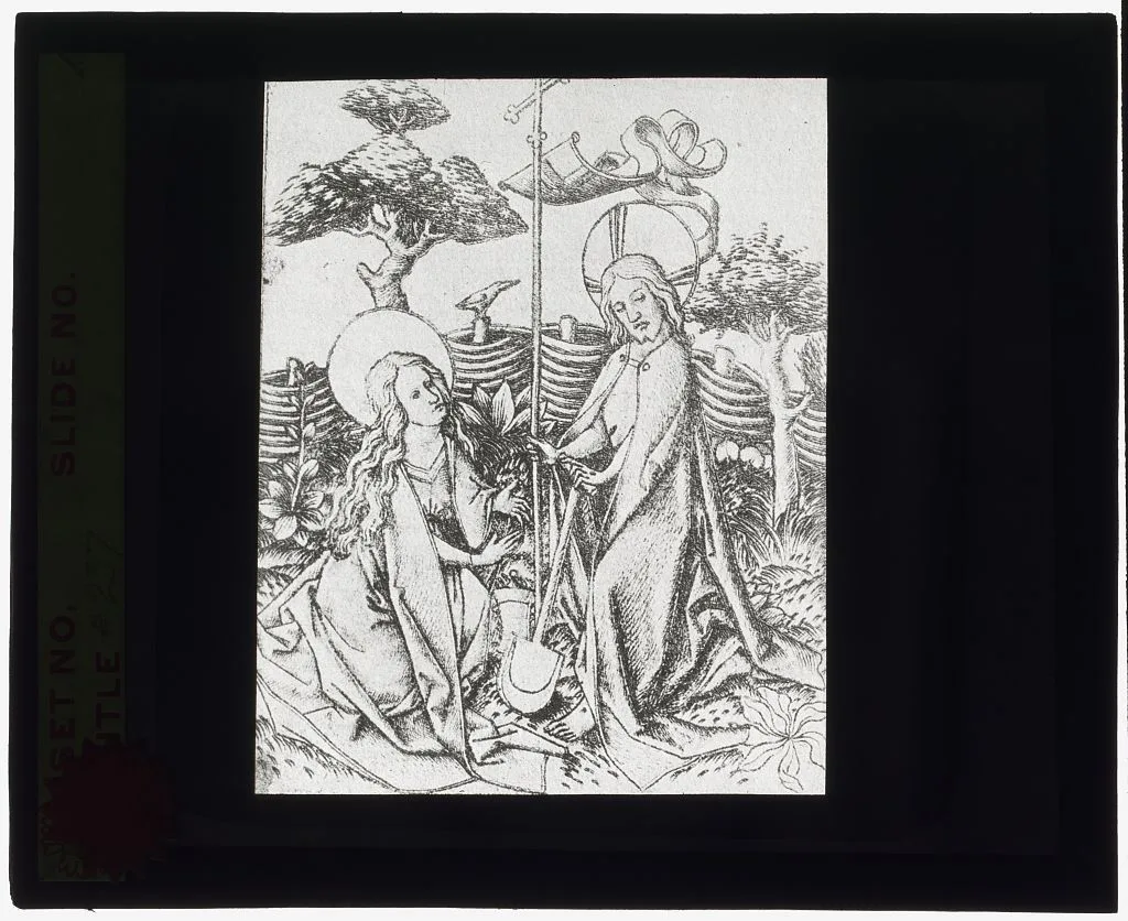 [Reproduction of print showing Christ and Mary Magdalene in the…, 1915