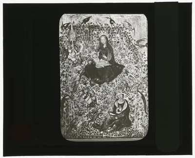 [Reproduction of painting showing Madonna and Saint Catherine], 1915