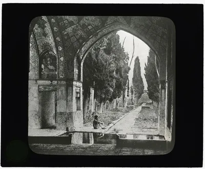 [Reproduction of print showing Garden at Fin-Nahē, Kashan, Iran. Man…, Kāshān, Iran, 1920