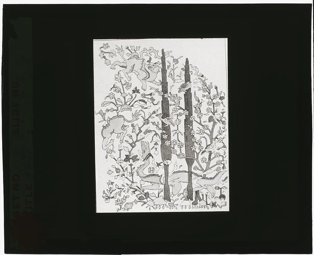 [Reproduction of illustration showing a dragon, cypress, and…, 1915