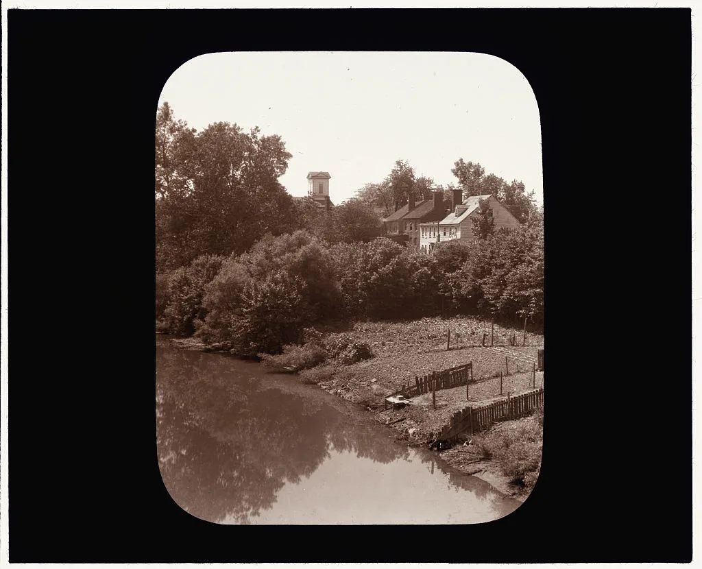 [Houses on Water Street, from the bridge, Fredericksburg, Virginia], Virginia, Fredericksburg, 1927