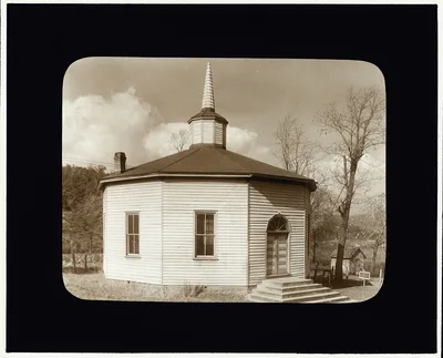 [Zion Church, Covesville, Albemarle County, Virginia. Entrance], 1935