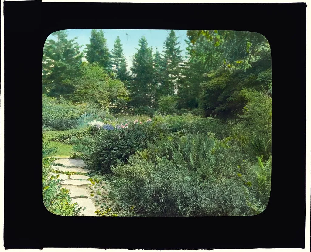 ["Reef Point," Beatrix Jones Farrand house, Bar Harbor, Maine.…, Maine, Bar Harbor, 1920