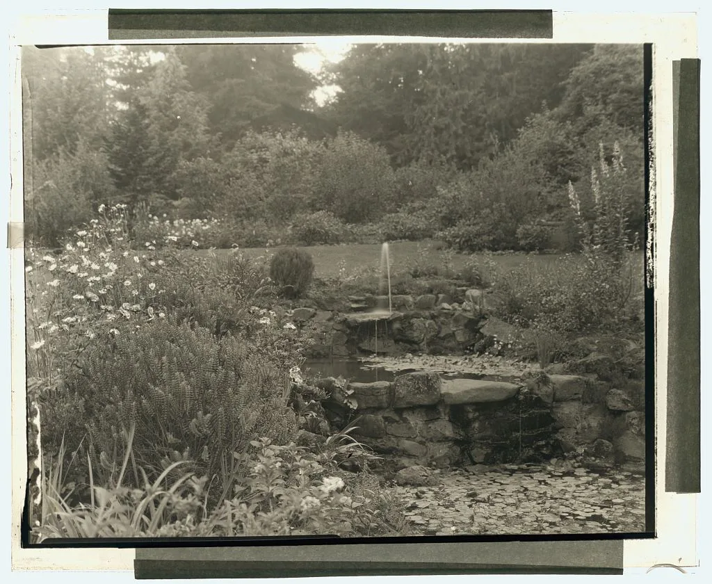 [Mrs. Bartlett's house, Portland, Oregon. Rock garden pool], Oregon, Portland, 1923