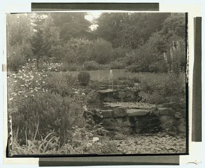 [Mrs. Bartlett's house, Portland, Oregon. Rock garden pool], Oregon, Portland, 1923