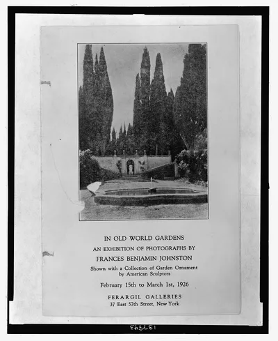 Photograph from 1926: In old world gardens, an exhibition of…