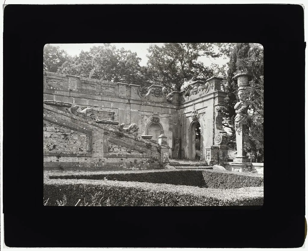 [Villa Farnese, Caprarola, Lazio, Italy. Stairway to terrace], Italy, Caprarola, 1925