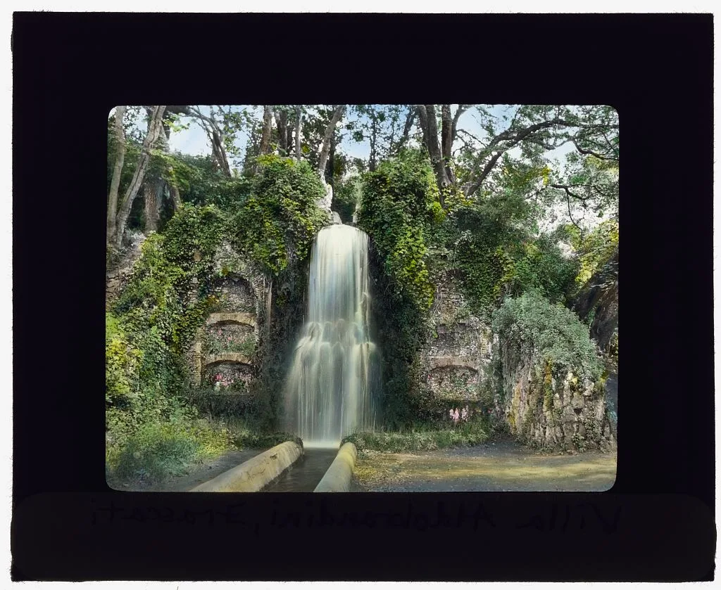 [Villa Aldobrandini, Frascati, Lazio, Italy. Waterfall], Frascati, Italy, 1925