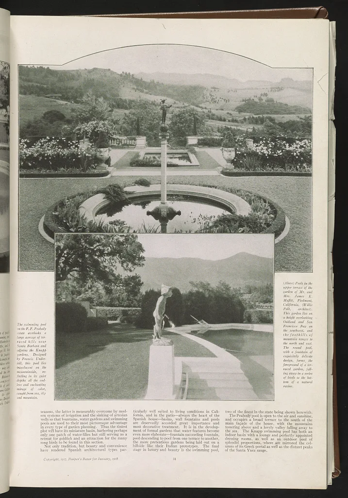 Garden pools of California [right page], 1918