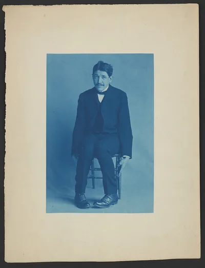 [Unidentified friend of Frances Benjamin Johnston, seated, full…, 1890