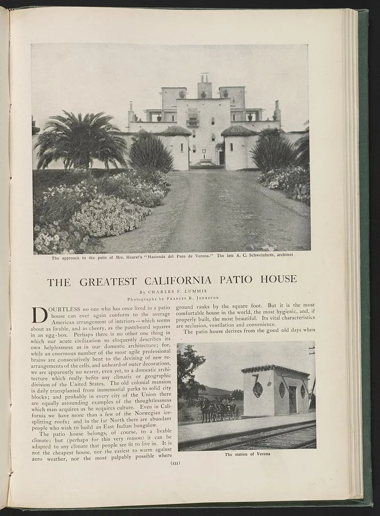 [The Greatest California Patio House, by Charles F. Lummis;…, 1904