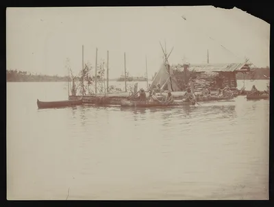 Stage set for Hiawatha, North America, Great Lakes Region, 1903