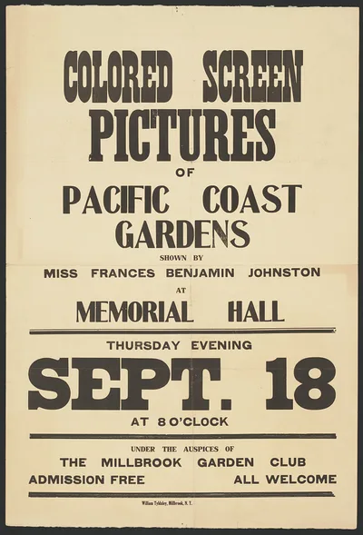 Photograph from 1919: Colored Screen Pictures of Pacific Coast Gardens…
